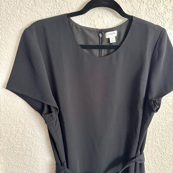 J. Crew Belted Suiting Dress Black Size 14 - Picture 4 of 8